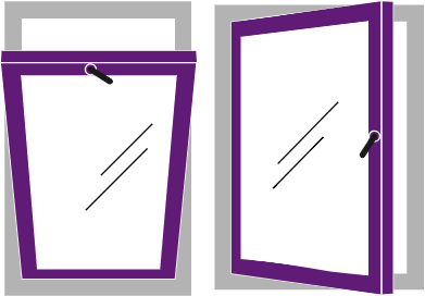 Tilt and turn windows diagram